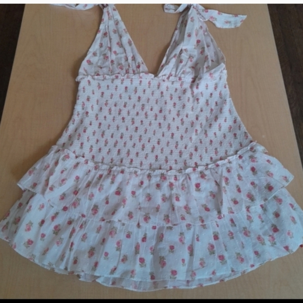 NEW Without TAGS LOVESHACKFANCY MIini Tiered Ruffle Dress Size XXL - Picture 4 of 14